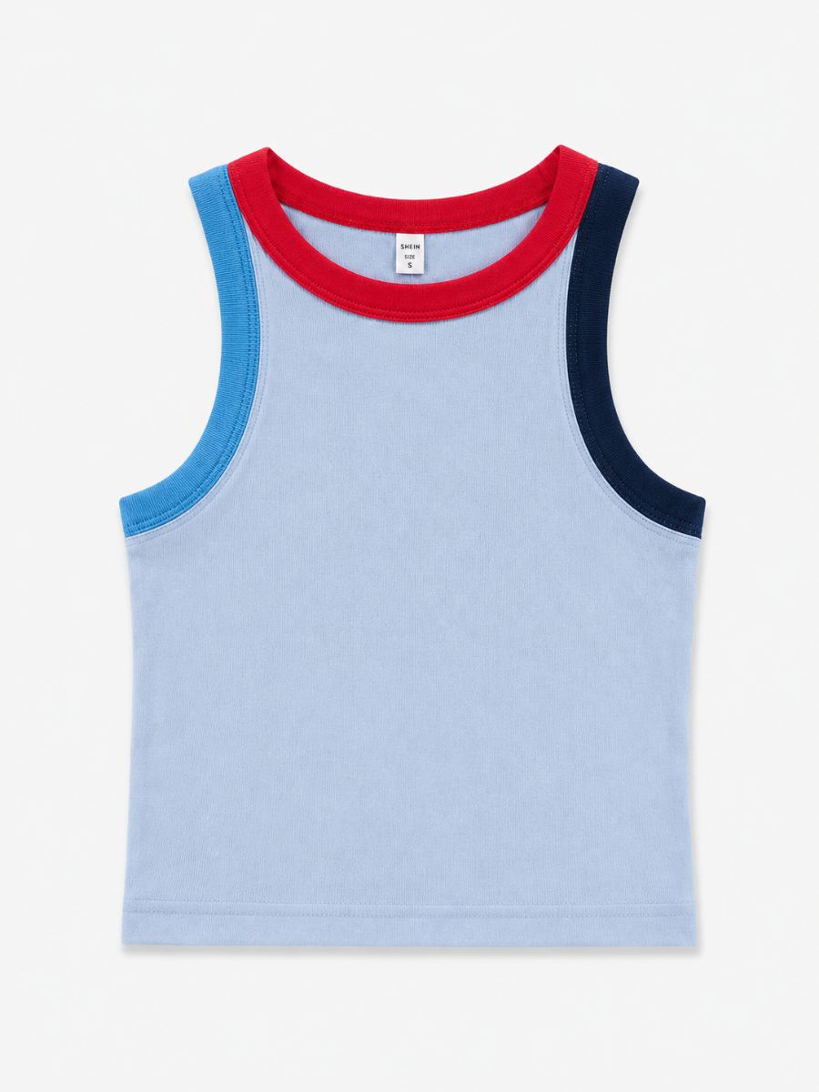 BLUSA BASICA BORDE BICOLOR