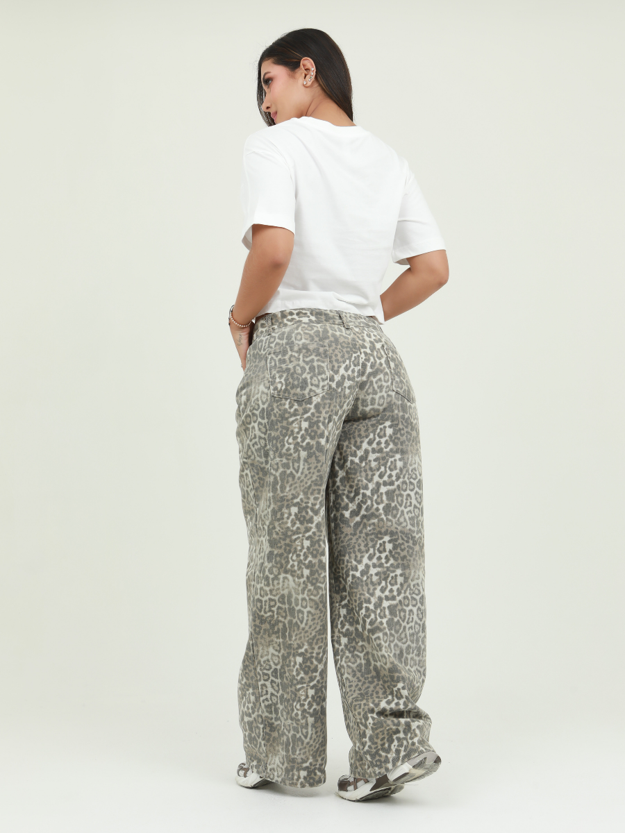 JEAN LEOPARDO WIDE