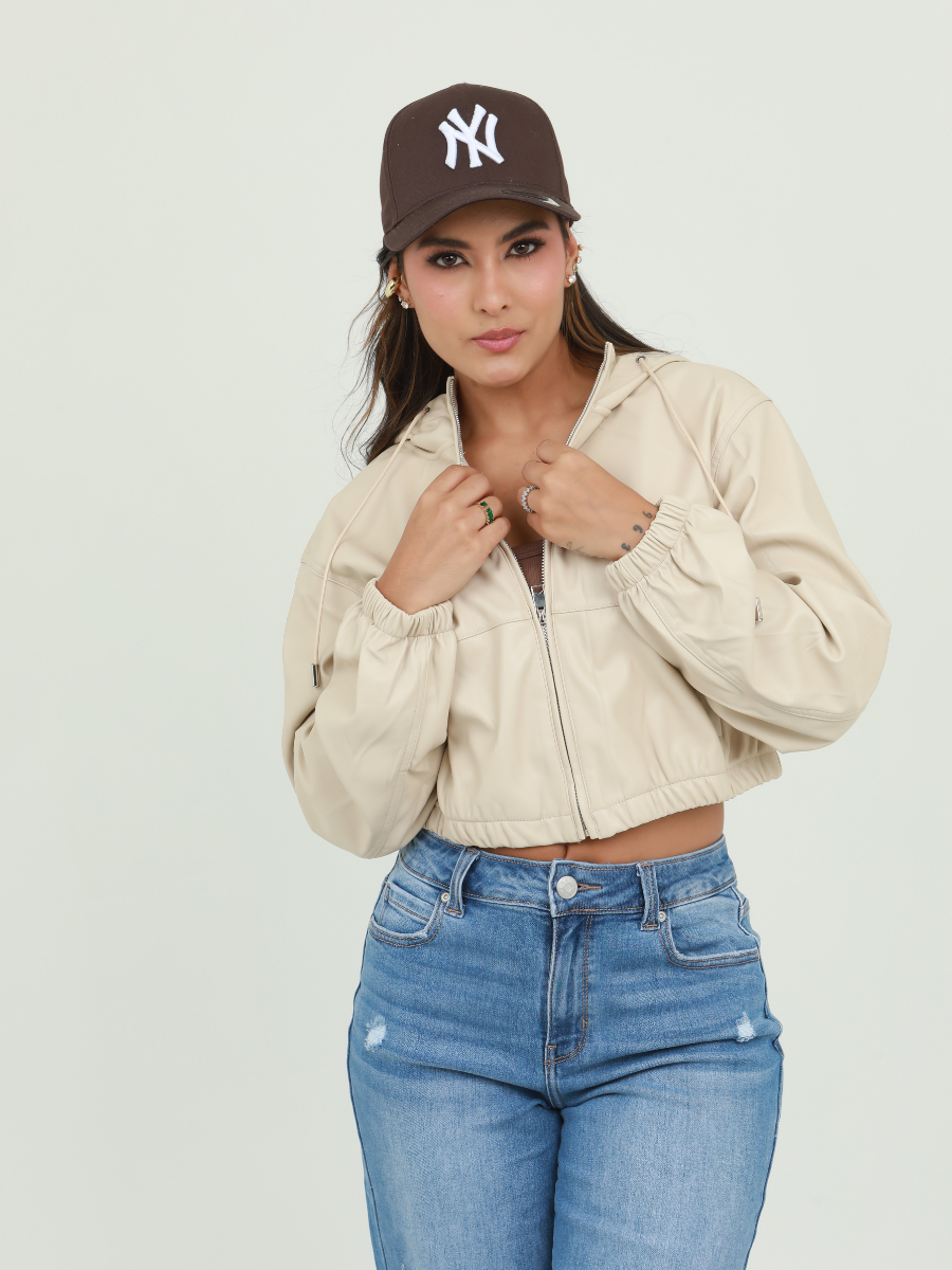 CHAQUETA CORTA POLIPIEL CHOMPA