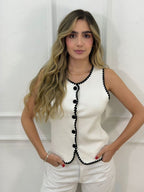 BLUSA CHALECO HILO
