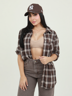 CAMISA MANGA RECOGIDA CUADROS