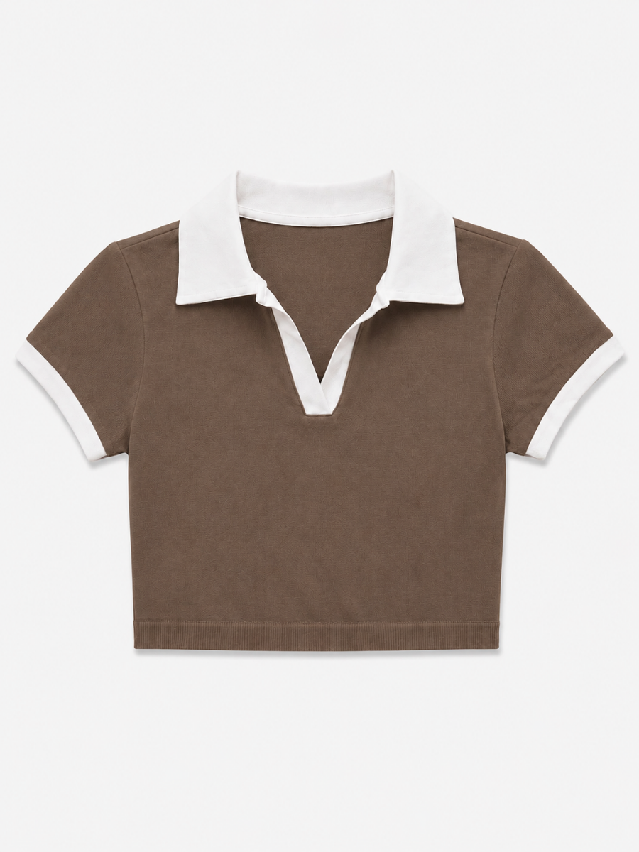BLUSA CORTA CUELLO POLO