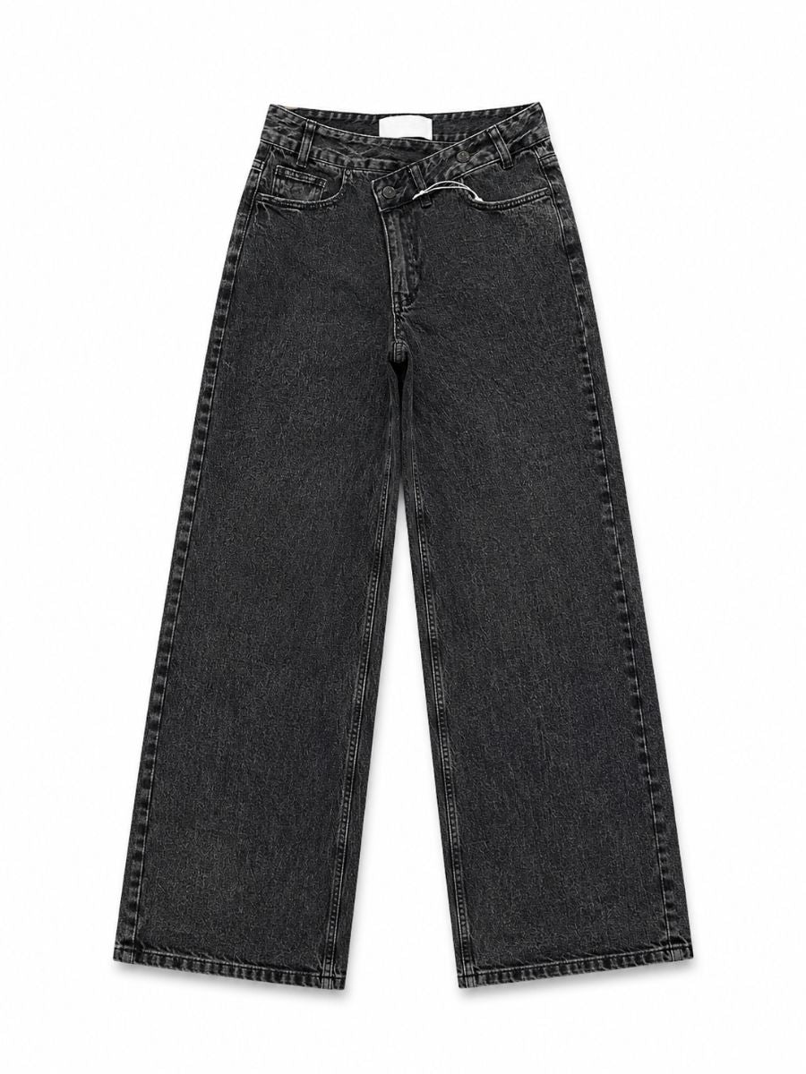 JEAN WIDE LEG PRETINA CRUZADA