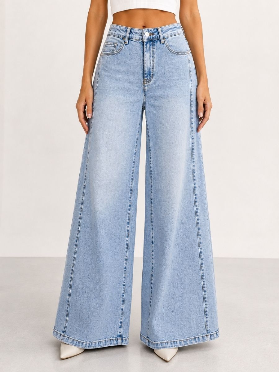 JEAN WIDE LEG HR LATERAL