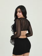 VESTIDO BLONDA ESCOTADO