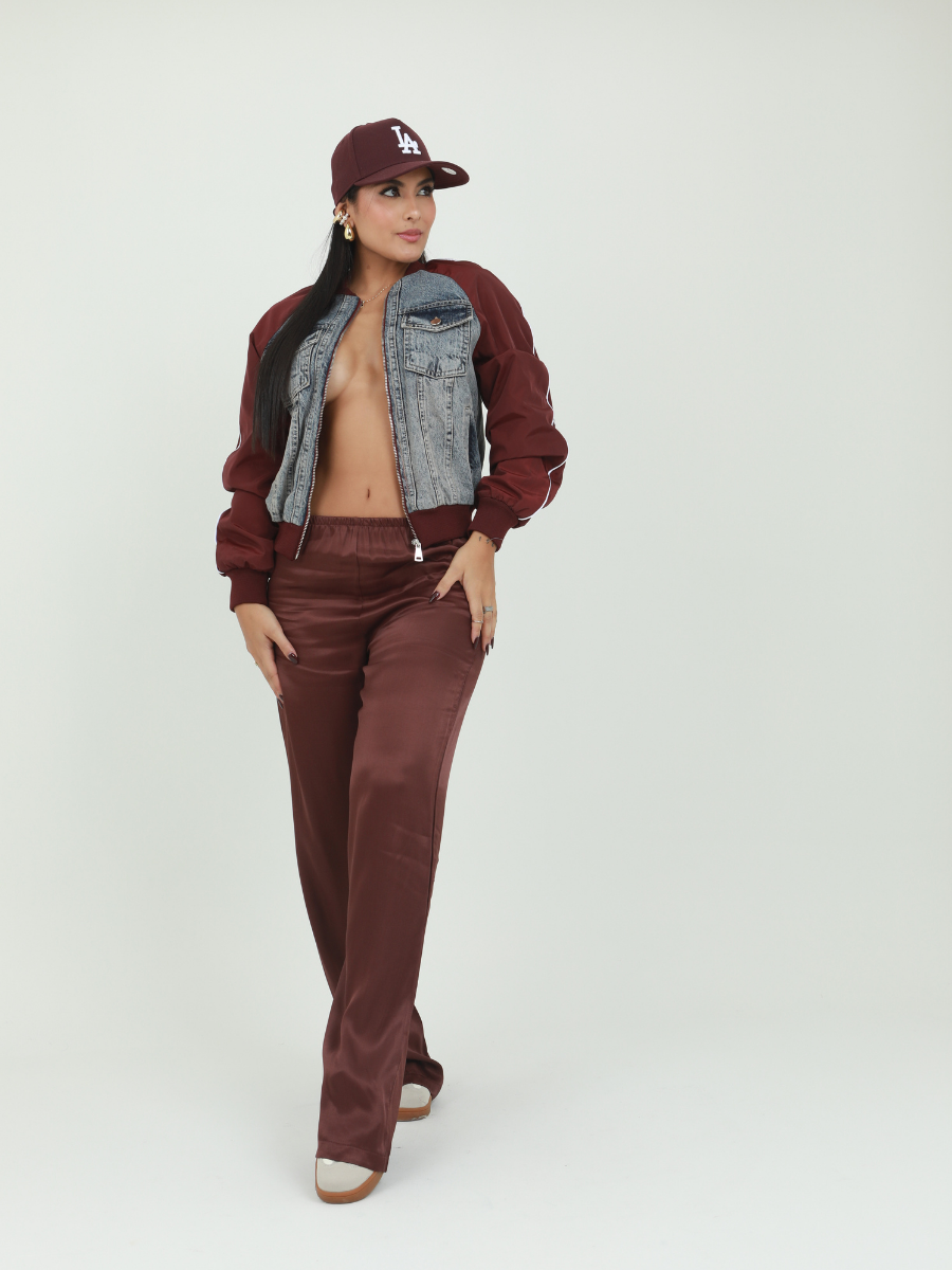 CHAQUETA DENIM IMPERMEABLE BICOLOR