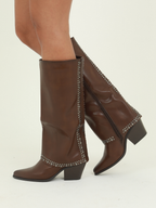 BOTA TACHES CUERO ALTA