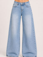 JEAN WIDE LEG RAYA TRASERA