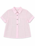 CAMISERA CORTA TRANSPARENCIA BOTONES