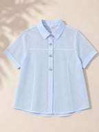 CAMISERA CORTA TRANSPARENCIA BOTONES