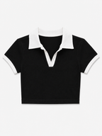 BLUSA CORTA CUELLO POLO