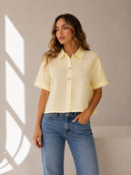 CAMISERA CORTA TRANSPARENCIA BOTONES